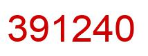Number 391240 red image
