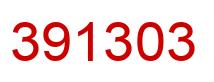 Number 391303 red image