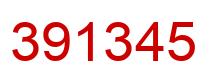 Number 391345 red image