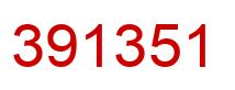 Number 391351 red image