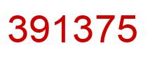 Number 391375 red image