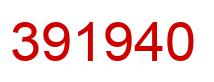 Number 391940 red image
