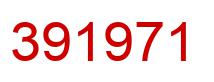 Number 391971 red image