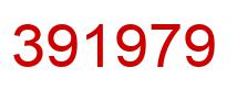 Number 391979 red image