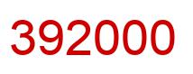 Number 392000 red image