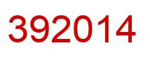 Number 392014 red image