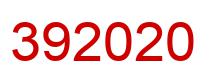 Number 392020 red image