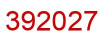 Número 392027 imagen rojo