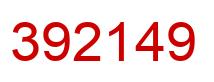 Número 392149 imagen rojo