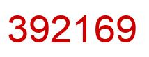 Number 392169 red image