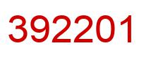 Number 392201 red image