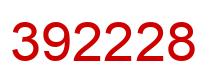 Number 392228 red image