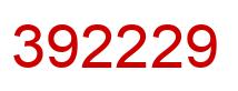 Number 392229 red image