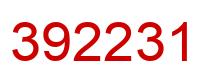 Number 392231 red image
