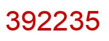 Number 392235 red image