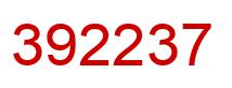 Number 392237 red image