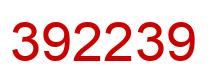 Number 392239 red image
