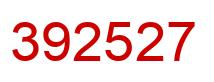 Number 392527 red image