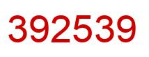 Número 392539 imagen rojo