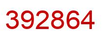 Number 392864 red image