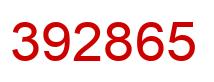 Number 392865 red image