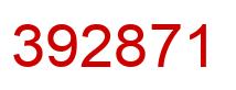 Number 392871 red image