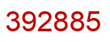 Number 392885 red image