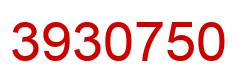 Number 3930750 red image