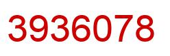 Number 3936078 red image