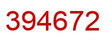 Número 394672 imagen rojo