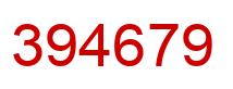 Number 394679 red image