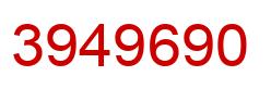 Número 3949690 imagen rojo