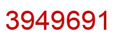 Número 3949691 imagen rojo