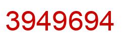 Número 3949694 imagen rojo
