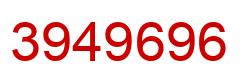 Número 3949696 imagen rojo