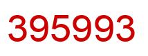 Número 395993 imagen rojo