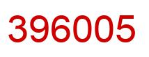 Number 396005 red image
