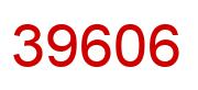 Number 39606 red image