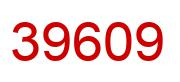 Number 39609 red image