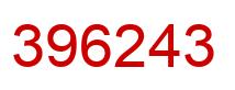 Number 396243 red image