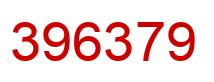 Number 396379 red image