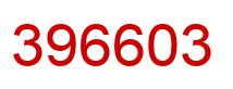 Number 396603 red image