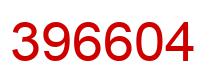 Number 396604 red image