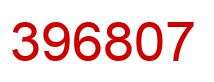 Number 396807 red image