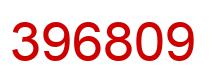 Number 396809 red image