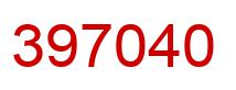 Number 397040 red image