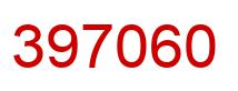 Number 397060 red image
