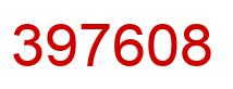 Number 397608 red image