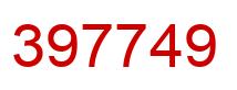 Number 397749 red image