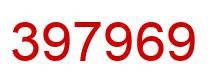 Number 397969 red image